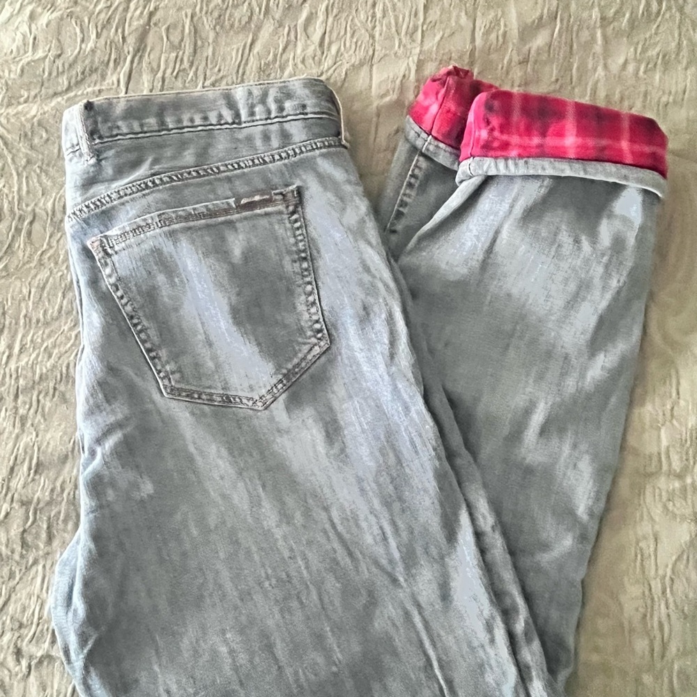 Eddie Bauer Lined Light Blue Boyfriend Jeans - Picture 4 of 6